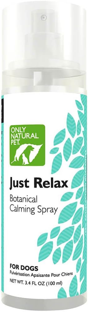 Only Natural Pet Just Relax Botanical Behavior Calming Spray for Dogs - Naturally Calms Anxious Behavior - 3.4 oz Spray