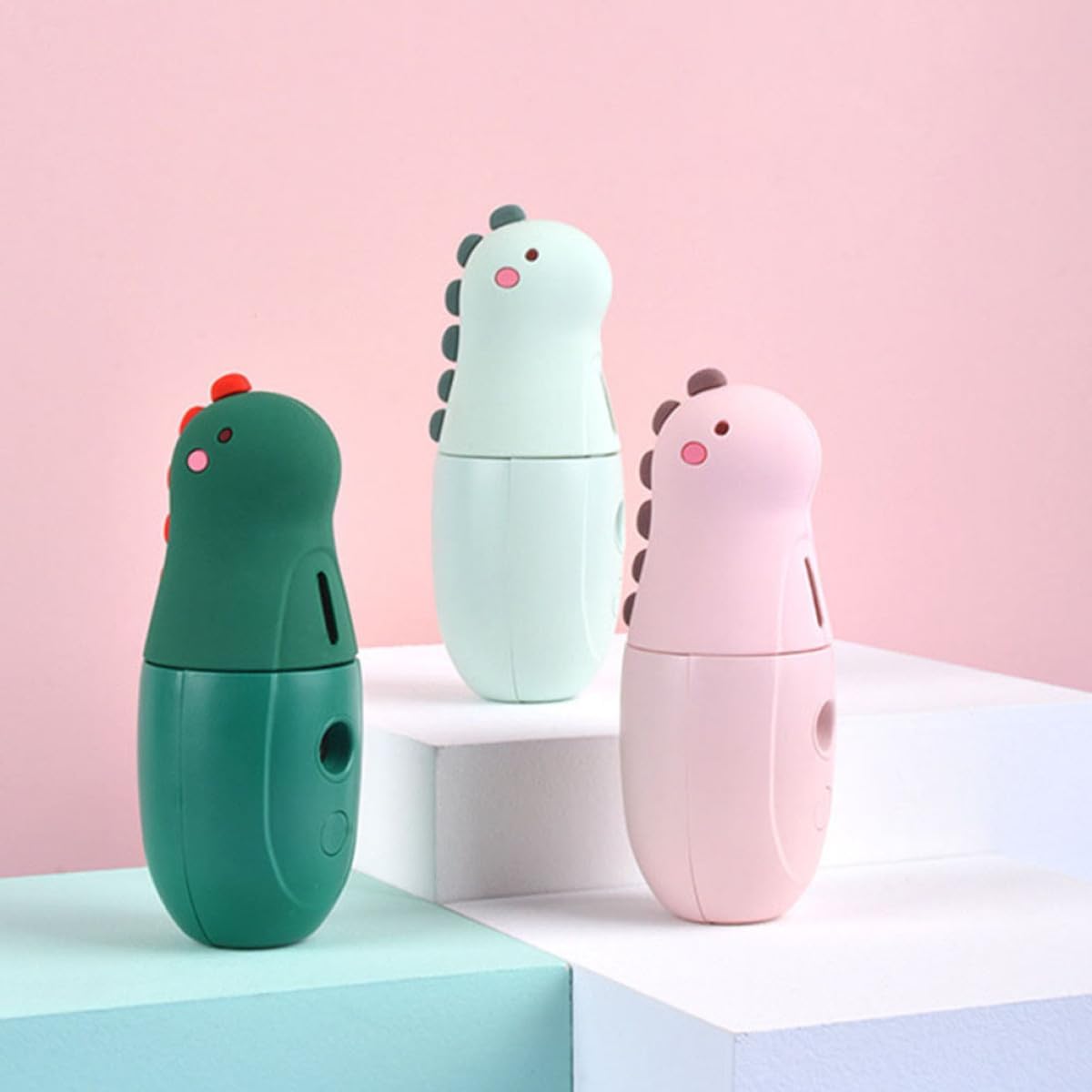 OSALADI Portable Nano Facial Mister Moisturizing Sprayer with Cute Dinosaur Design USB Rechargeable Mini Face Steamer for Travel Office Skincare Hydration