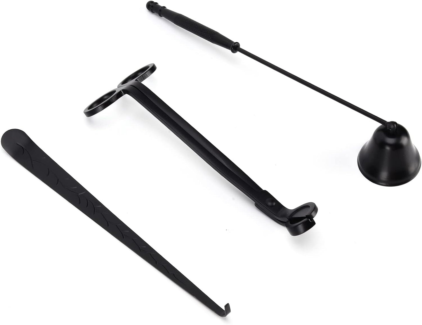 3PCS Candle Accessory Set, Easy to Use, Candle Wick Trimmer, Versatile Functionality Cutter, Snuffer Extinguisher, Wick Dipper for Home (Black)