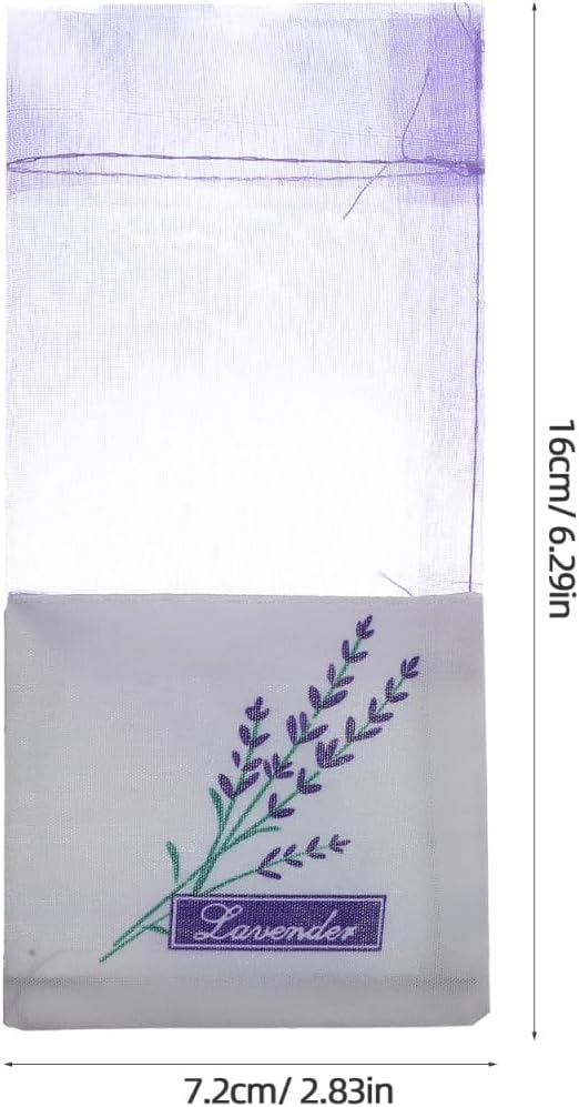 Lavender Sachet Bags: 30Pcs Empty Sachets Bag, Flower Printing Fragrance Gauze Pouches for Buds Lagerung