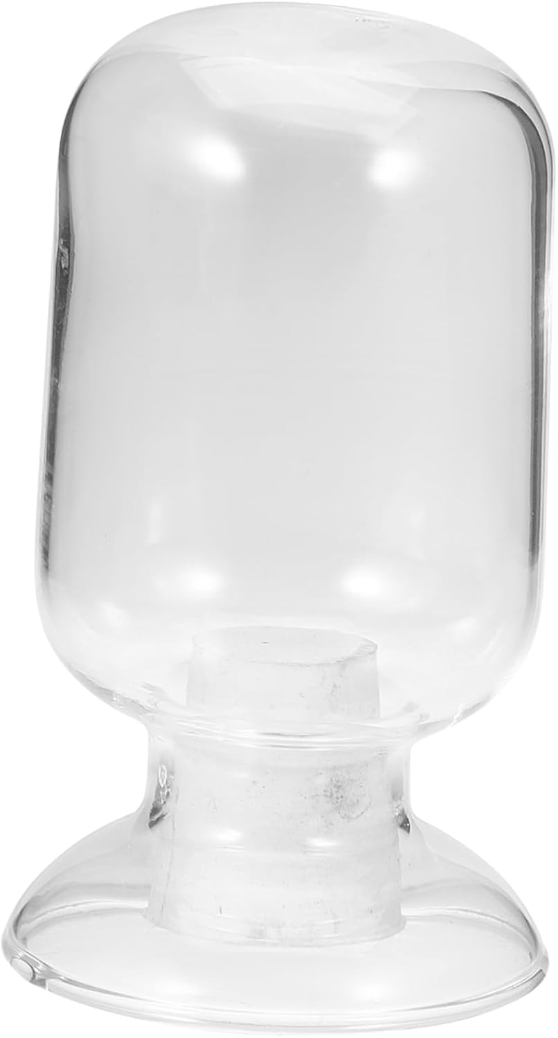 Glass Match Holder Jar Handcrafted Cloche Bottle for Decorative Storage of Matches Elegant and Compact Design for Gifts and Home Decor