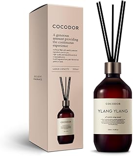 COCODOR Premium Reed Diffuser/Ylang Ylang /16.9oz /1 Pack/Large Capacity Fragrance Scent Oil Stick Diffuser Set for Bedroom Bathroom Home Décor