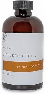 Rosy Rings Fragrance Diffuser Oil Refill 6oz - Aromatherapy, Scented Air Freshener Deodorizer Oil, Scented Refill for Home, Kitchen, Living Room, Decor Gifts Humidifier Essential Oils (Honey Tobacco)