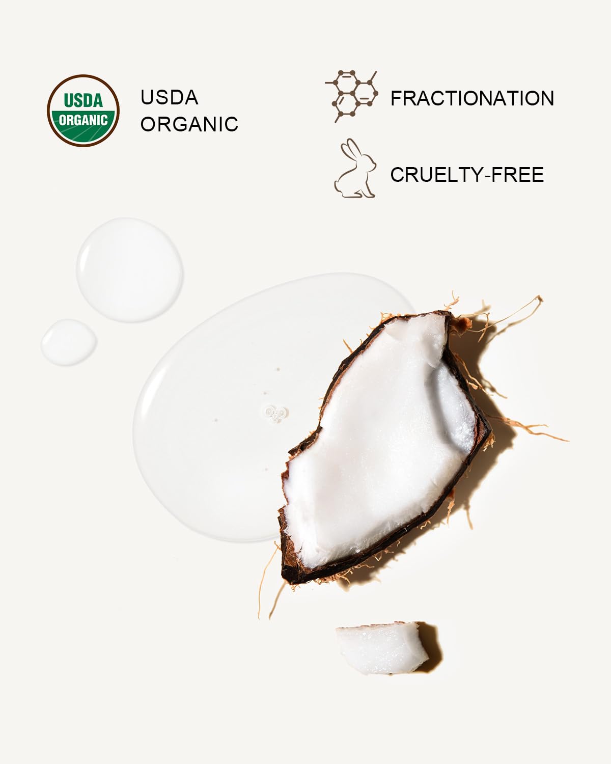 Yoken USDA Organic Fractionated Coconut Oil, 1 Gallon (128 Fl Oz), Liquid Coconut Oil for Massage & Bulk Use, Professional Body & Carrier Oil, Unscented, Hexane Free