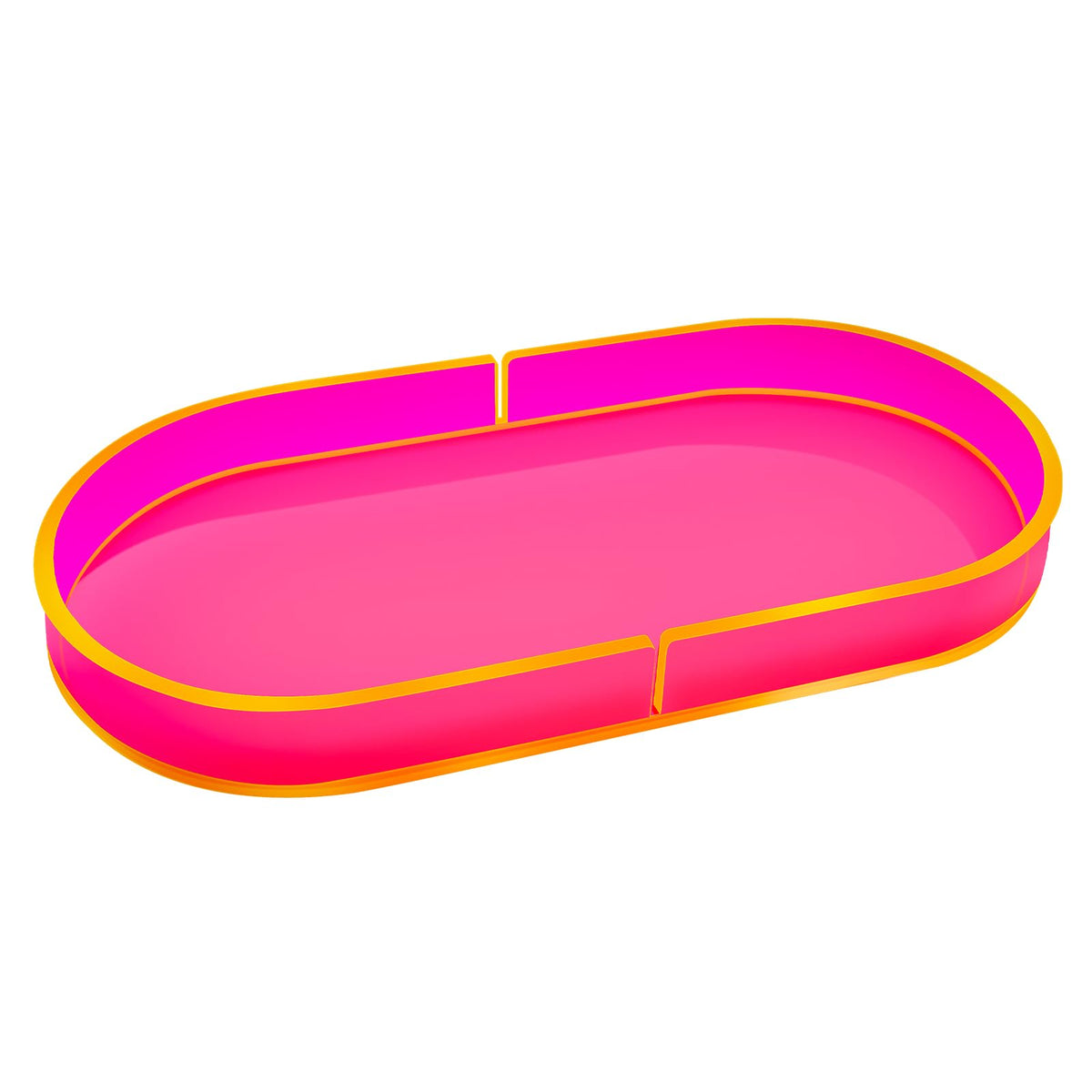 Acrylic Decorative Vanity Tray Perfume Jewelry Trinket Tray for Bathroom Counter Soap Toilet Tank Sink Small Candle Catch All
