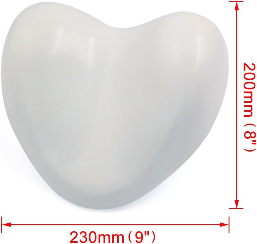 uxcell White Waterproof Heart Shape Soft Spa Bath Pillow Neck Back Support Cushion for Bathtub Hot Tub