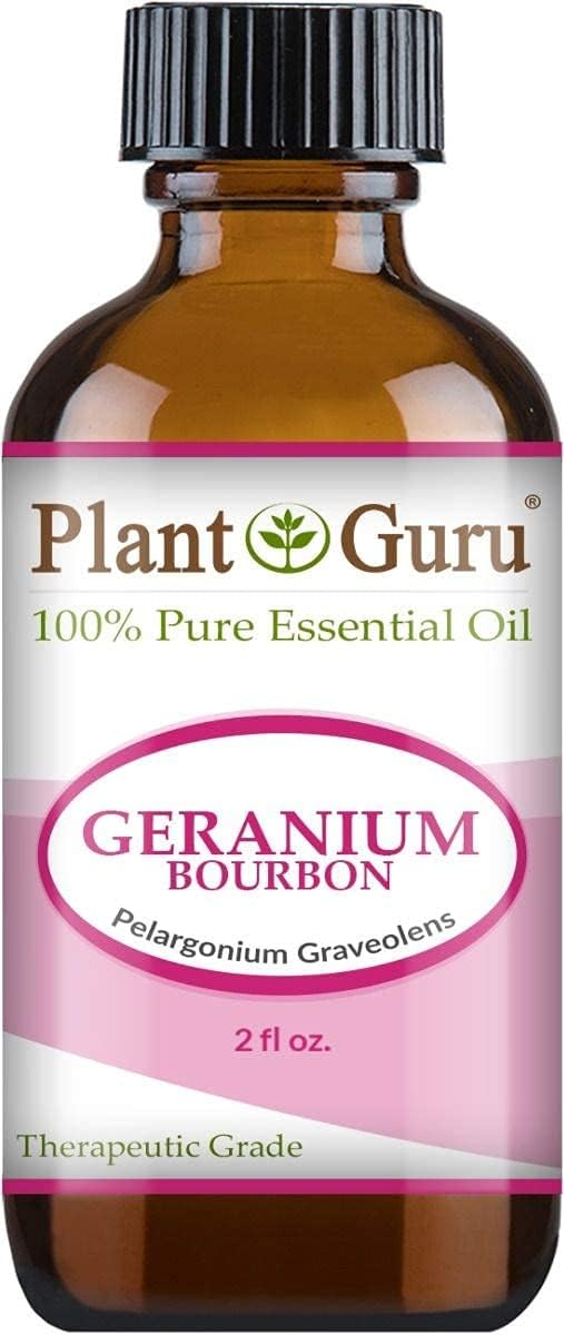 Geranium Bourbon Essential Oil 2 oz 100% Pure Undiluted Therapeutic Grade.