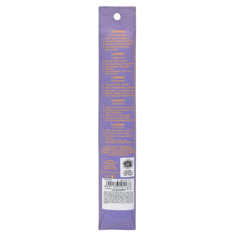 Maroma EDA Incense, Lavender, 10 Count