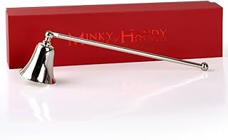 Candle Snuffer Accessory - Brass Design - Safely Extinguish Candle Flames - Home Decor and Gift for Candle Lover (Silver)