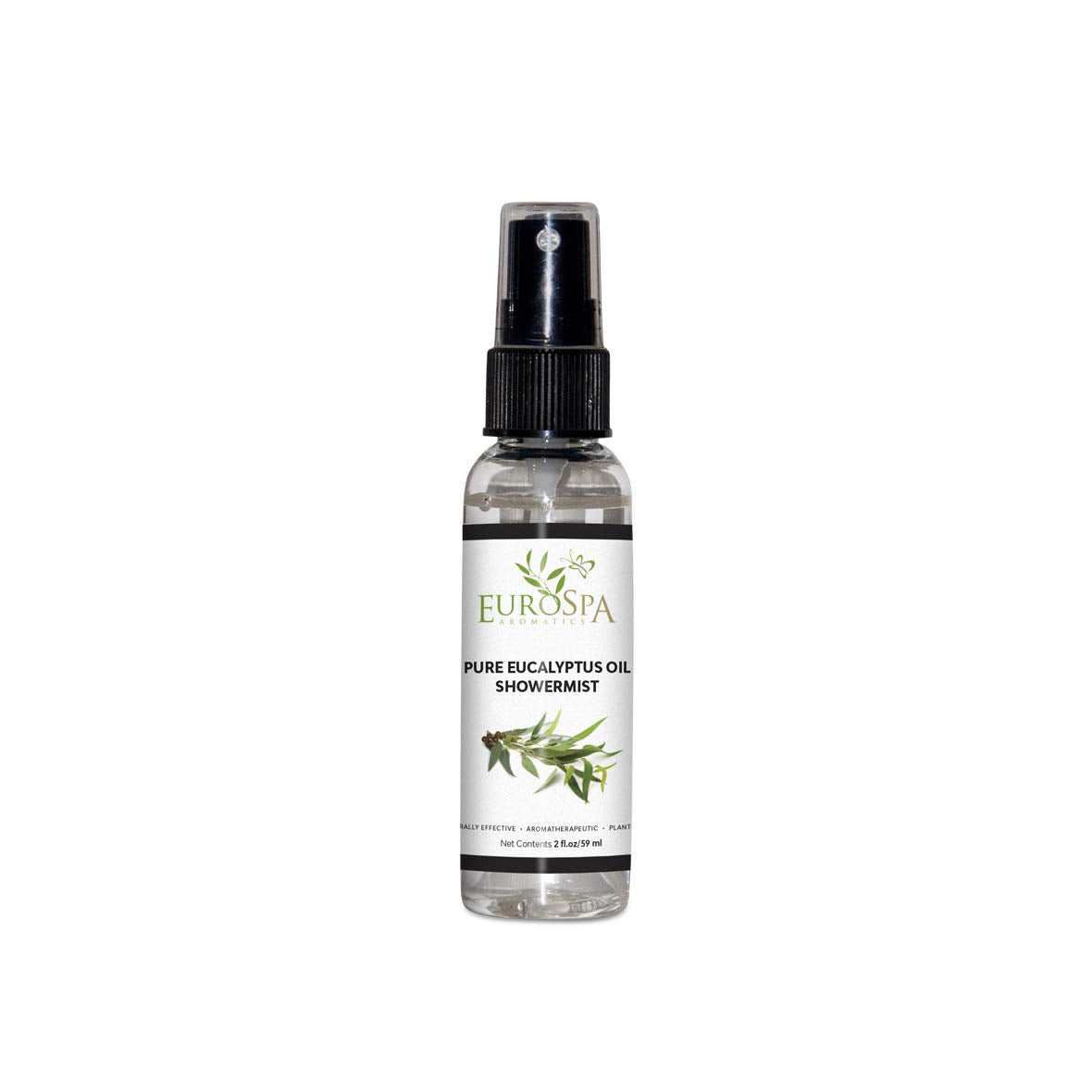 EuroSpa Aromatics Pure Eucalyptus Oil ShowerMist and Steam Room Spray, All-Natural Premium Aromatherapy Essential Oils - Pure Eucalyptus, 2oz