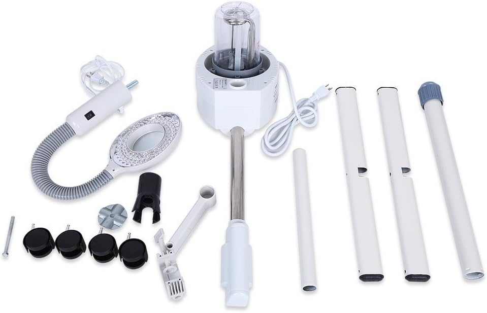 Magnifier Floor Light, 2 in 1 LED Cold Light Steamer with 5X Magnifying Lamp Machine for Home Salon Spa Ionic Skin Care