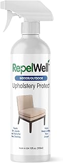 RepelWell Upholstery Protect Stain & Water Repellent Spray (12oz) Eco-Friendly, Pet-Safe Spray Keeps Your Fabric, Leather & Suede Upholstery Looking Like New