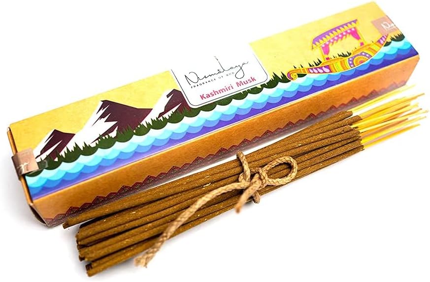Nirmalaya Premium Luxury Natural Kashmiri Musk Incense Sticks | Natural & Charcoal Free | Pack of 40 Sticks, 100g | Ideal for Home, Office, Yoga, Meditation & Aromatherapy
