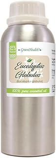 GreenHealth Eucalyptus Essential Oil – 8 fl oz (237 ml) – 100% Pure & Natural – Aromatherapy Oil in Aluminum Bottle with Plug Cap – for Diffuser, Cleaning, Home Fragrance, DIY Use