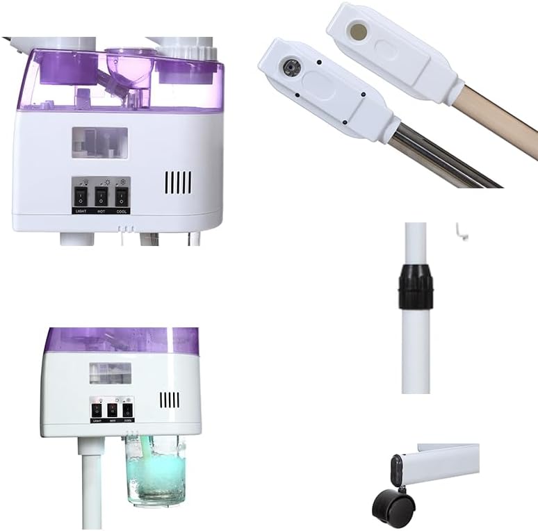 Professional Facial Steamer, 2 in 1 Esthetician Steamer with Hot & Cold Mist, Beauty Face Equipment for Spas, Beauty Salons and Home Use