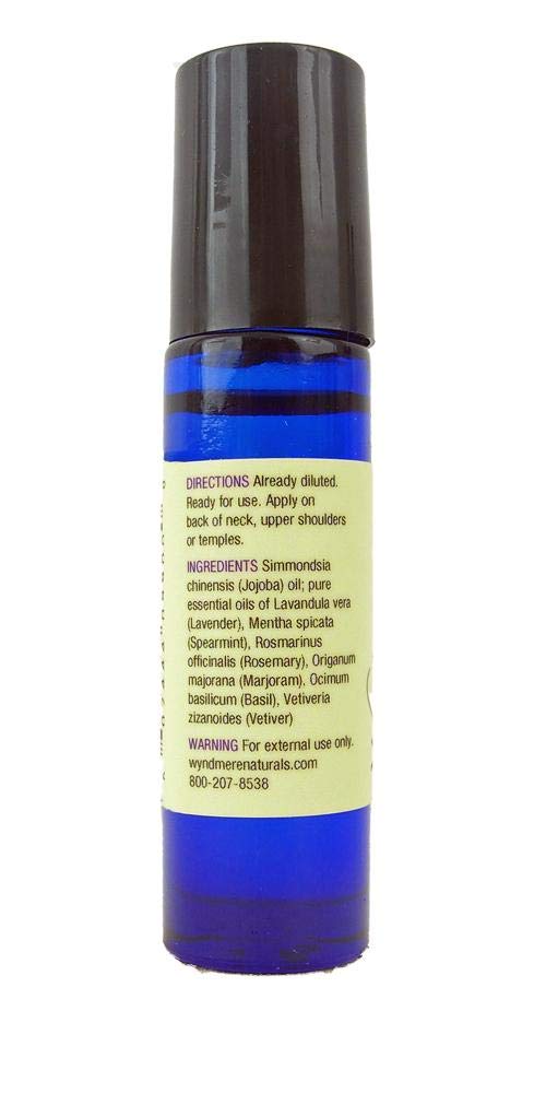Head Aide Roll-on Made with Pure Essential Oils Diluted in Jojoba Oil for Topical Use - .27fl oz - Wyndmere Naturals