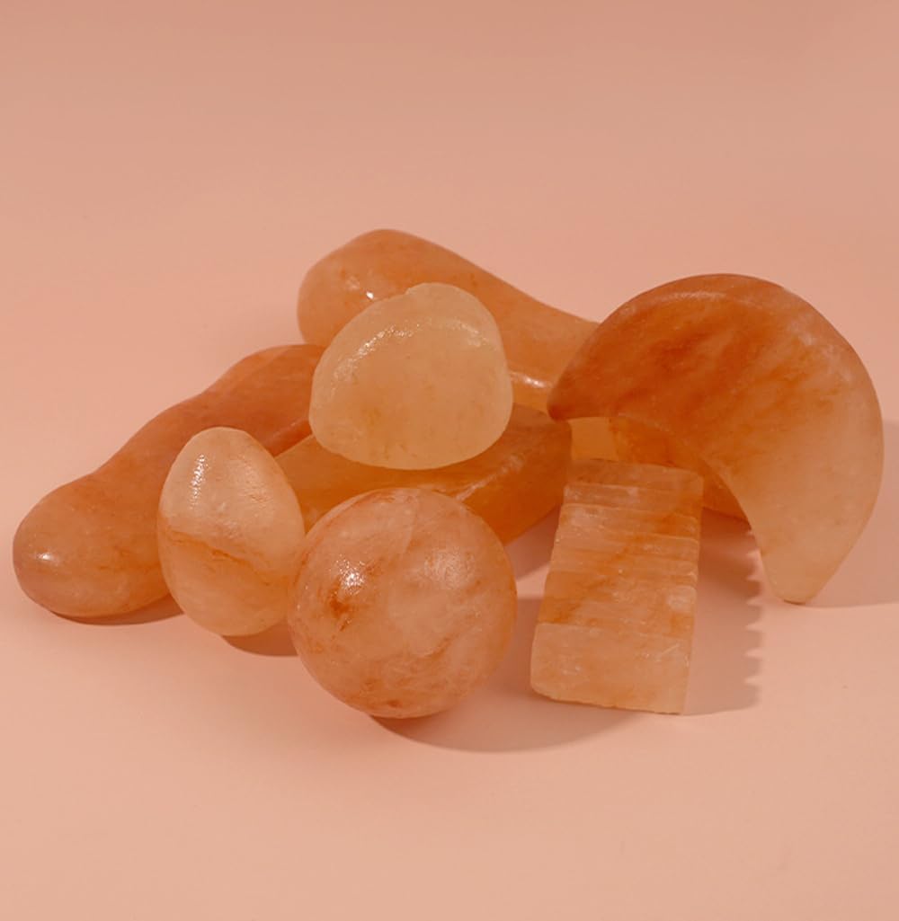 Large Hot Massage Stones Set Himalayan Salt Heated Warmer Stone for Spa Massage 2.56 x 3.93in (6.5x10cm)