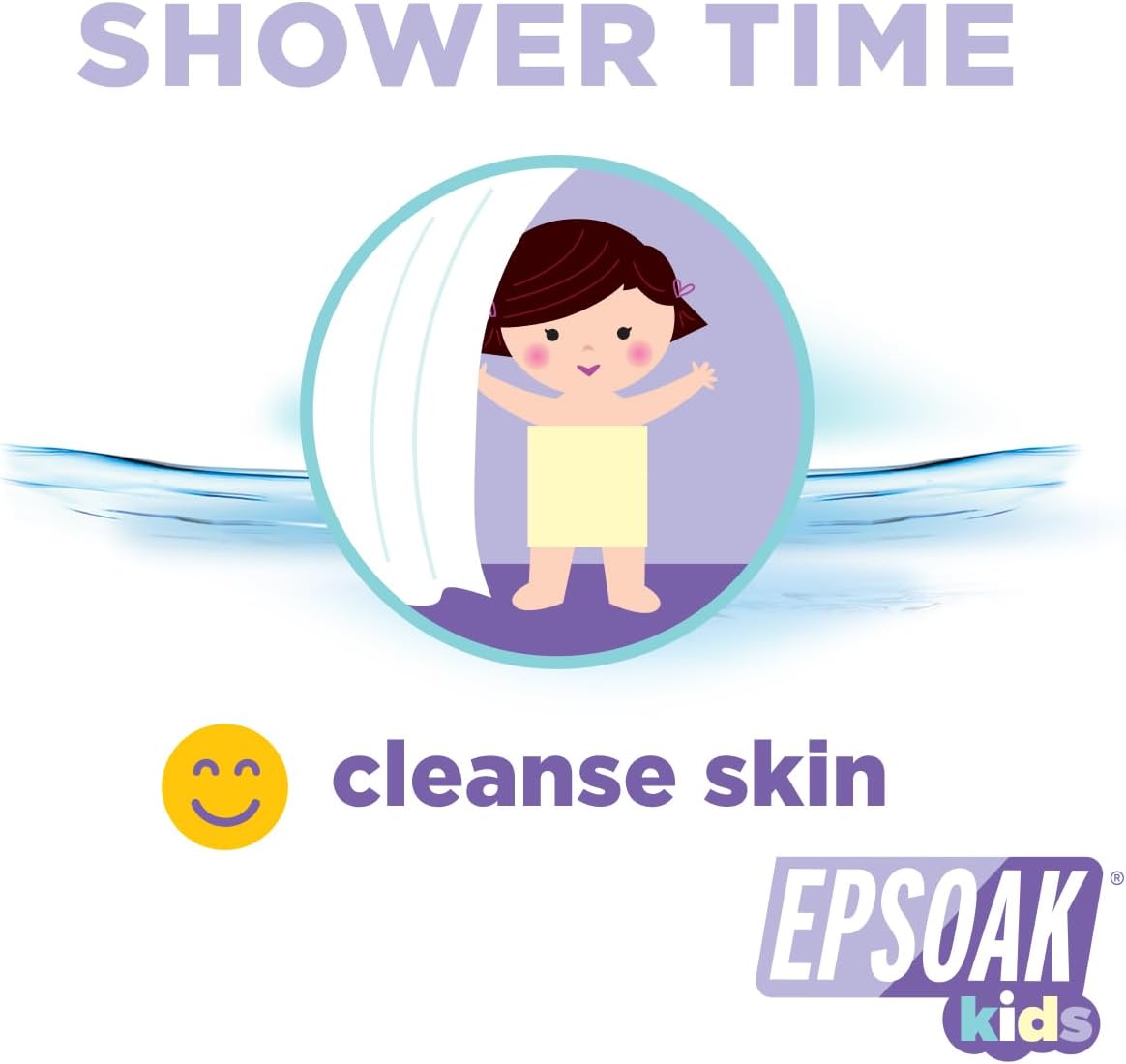 Epsoak Kids Epsom Salt 2 lb. USP Magnesium Sulfate with Lavender Scent Resealable Epsom Salt Bag, Made in The USA, Cruelty-Free Certified