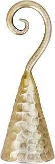 Living Ideas Spiral Candle Snuffer - Hand Forged Medieval Bell Extinguisher - Blacksmith Hammered Gift for Candle Lovers - Classic Antique Brass Finish