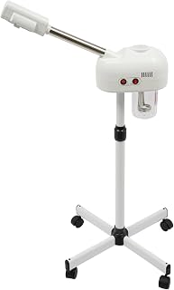 Hot Mist Facial Steamer, Adjustable Spa Steamer with 360° Rotating Nozzle, Floor Standing Facial Steamer with 44.1’’-52’’ Height for Home Office Salon