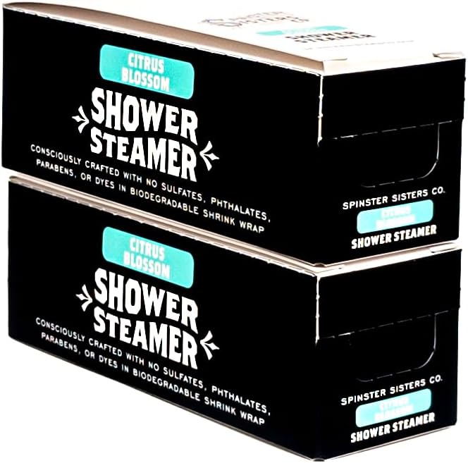 2 Case Bundle - Spinster Sisters Citrus Blossom Shower Steamer - Aromatherapy Essential Oils, Luxury, Refreshing, Sustainable, Soothing, invigorating