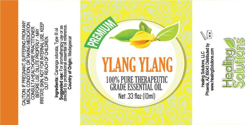 Healing Solutions 10ml Oils - Ylang Ylang Essential Oil - 0.33 Fluid Ounces
