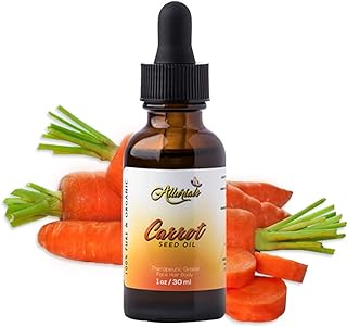 Allurials Carrot Seed Oil – 100% Pure & Organic, Unrefined, Cold Pressed, All Natural, aceite de zanahoria - Daucus Carota- Essential Carrot Moisturizer for Skin, Face and Hair Growth (1 Oz)