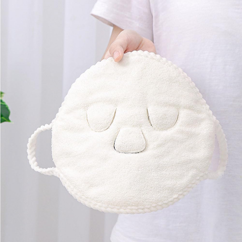 luzen 2Pcs Soft Face Steaming Towel Mask Reusable Facial Steamer Mask Towel Thick Cold Hot Compress Moisturizing Beauty Skin Care Spa Face Towel for Women Beauty Salon or Home Use, White