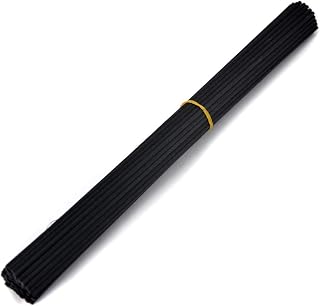 50 Pieces Fiber Reed Diffuser Replacement Refill Sticks for Aroma Fragrance (Black, 10" x3mm)