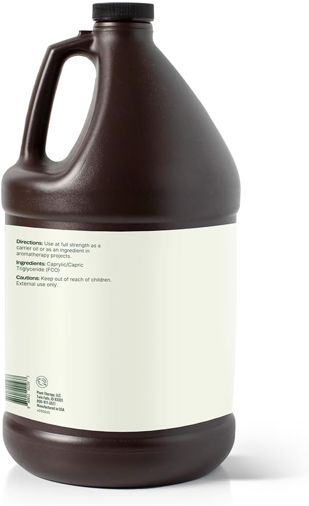 Plant Therapy Fractionated Coconut Oil for Skin, Hair, Body 100% Pure, Natural Moisturizer, Massage & Aromatherapy Liquid Carrier Oil 1 Gallon