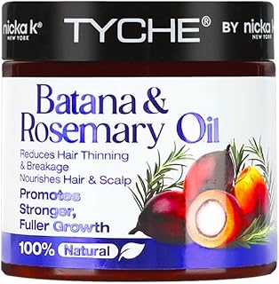 Tyche by NICKA K NEW YORK 100% Natural Batana + Rosemary Oil for Hair and Scalp, 6.3 Oz, Strengthens Hair, Reduces Breakage
