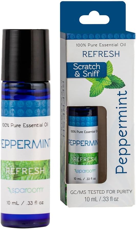 SpaRoom Aromatherapy 100% Pure Essential Oil Blends for Diffusers and Air Freshners, Refresh Peppermint, 10 mL