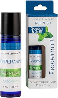 SpaRoom Aromatherapy 100% Pure Essential Oil Blends for Diffusers and Air Freshners, Refresh Peppermint, 10 mL