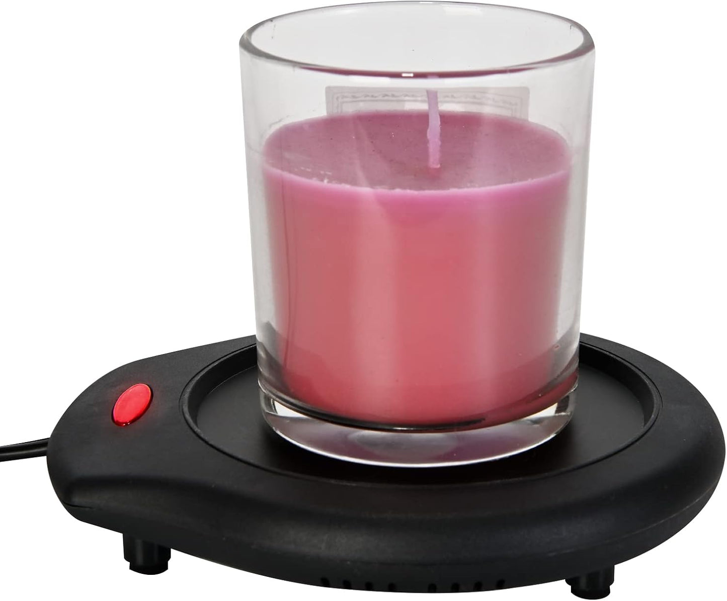 ASAWASA 2Pcs Candle Warmer Plate and Mug Warmer for Large Jar, Safely Releases Scents Without a Flame, Keeps Coffee Tea Milk and Soups Warm in Your Home Office Desktop (Black)