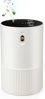 Waterless Diffuser for Essential Oil, Aluminum Alloy & Fabric, 0.33 Fl Oz/ 10mL, Cold Air Waterless Diffusers, Scent Diffuser with Timer & 4 Mist Levels for Home, Room, Car, Office - Whine