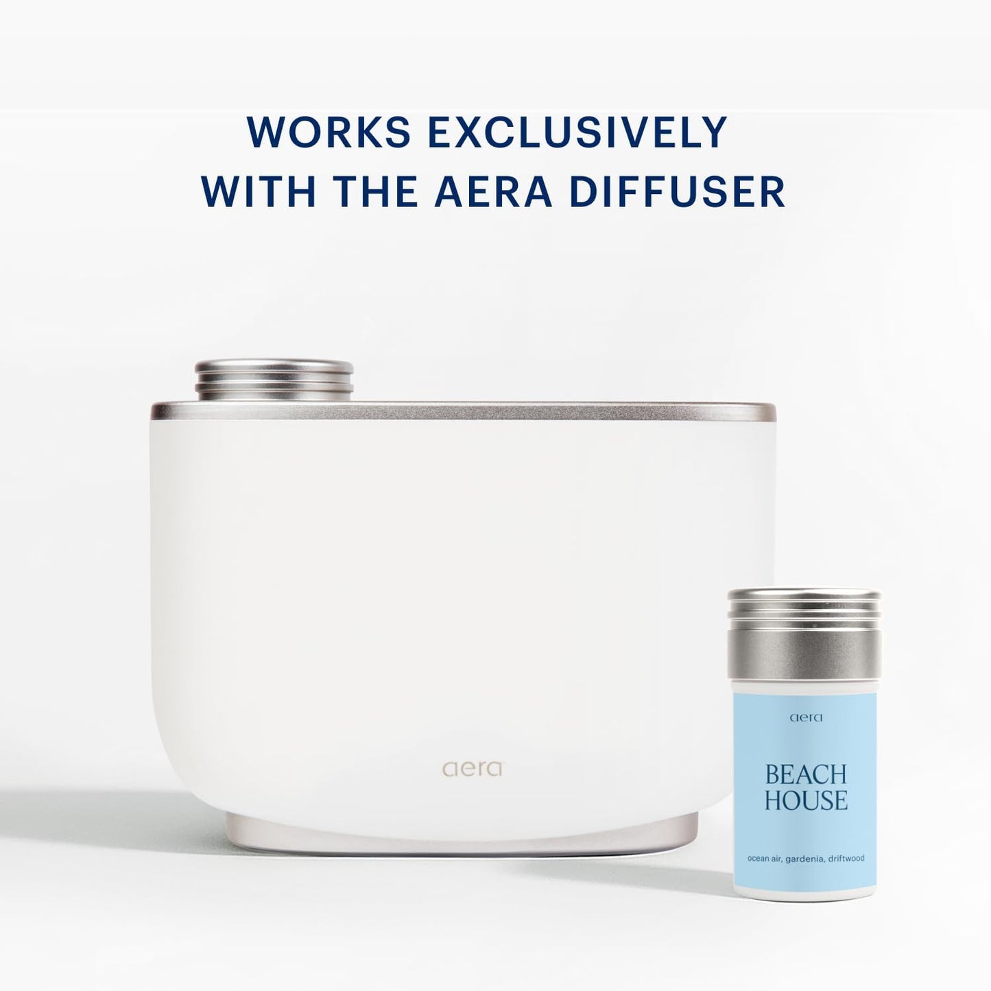 Aera Beach House – Essential Oil for Home Diffuser - Notes of Ocean Air, Gardenia, Tiare, & Lily of the Valley – Summer Fragrance Capsule Refill - Works with The Aera Diffuser (25mL)