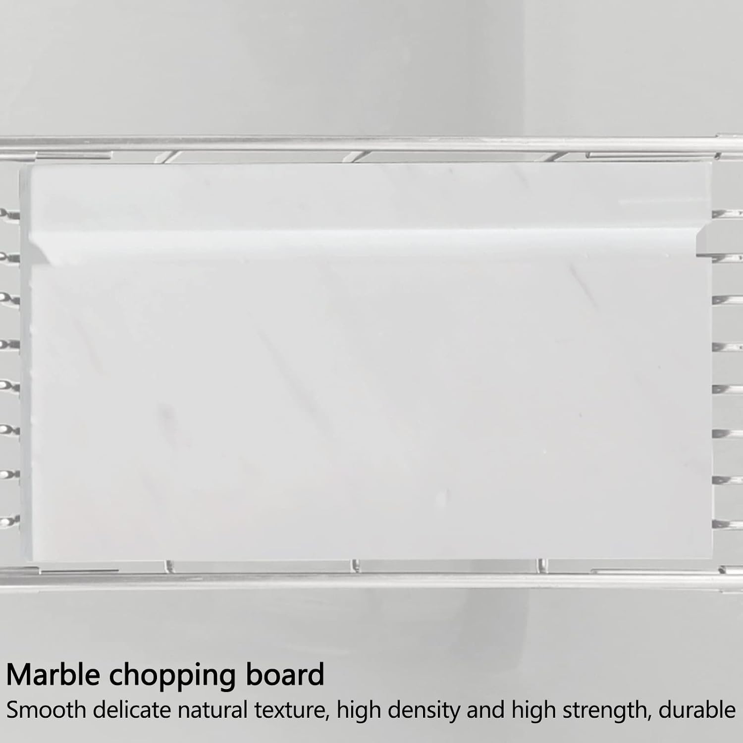 Bathtub Caddy Tray, Home Stainless Steel Bath Tub Table Shelf with Marble Chopping Board, Adjustable Bath Storage Platform for Hotel Shower Stall,