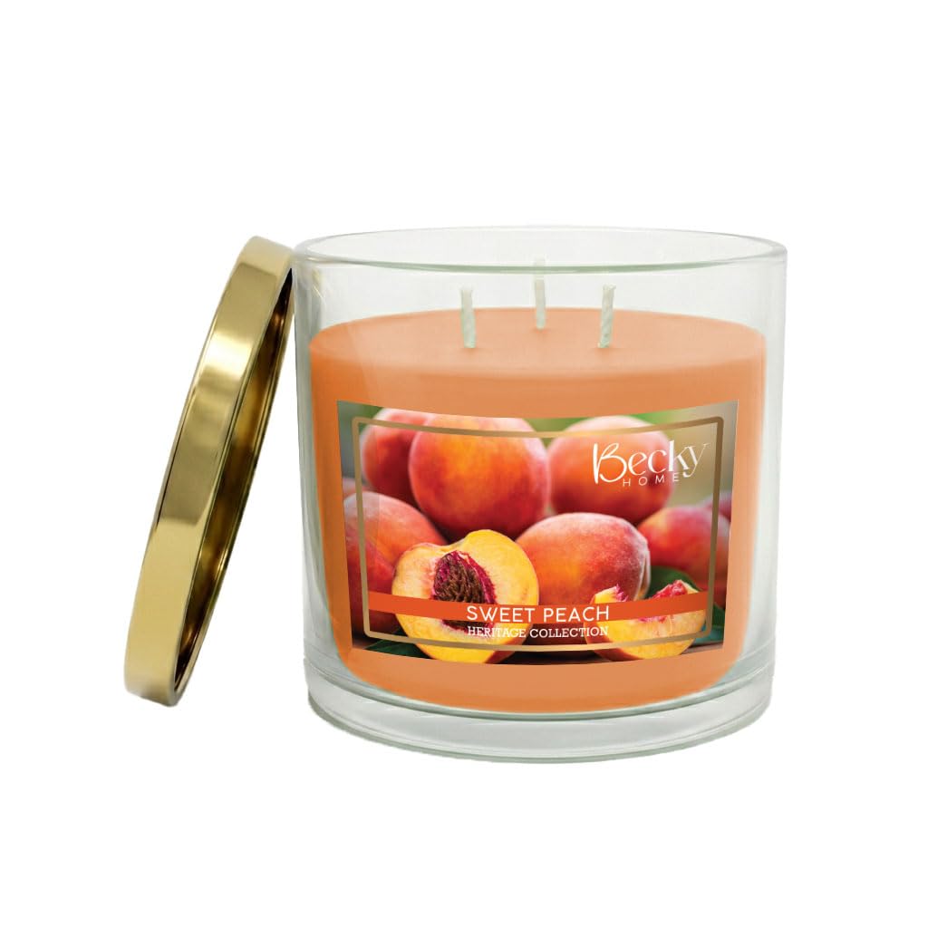 14.5oz Peach Scented Candles for Home