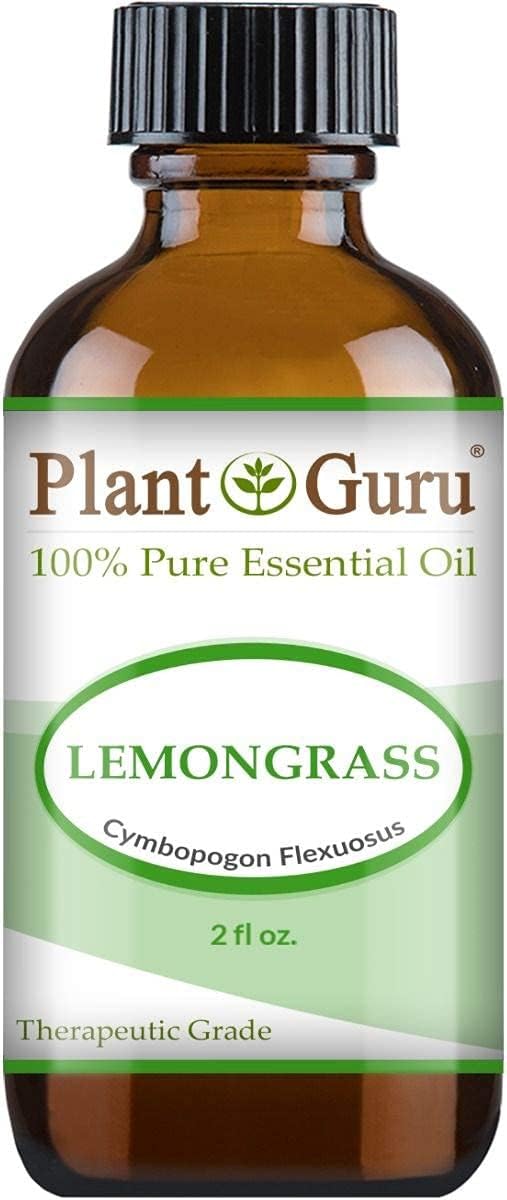Lemongrass Essential Oil 2 oz 100% Pure Undiluted Therapeutic Grade for Aromatherapy Diffuser, Natural Healthy Skin, Body and Hair Growth