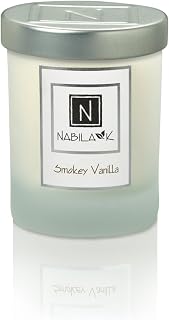 Nabila K – Smokey Vanilla - Soy-Based Candle – Anise, Nutmeg, Spicy Clove, Ginger, Sweet Vanilla, Amber - Hand-Poured - Cotton Wick - Aromatherapy Candle w/Essential Oils - Made in USA - 3 oz