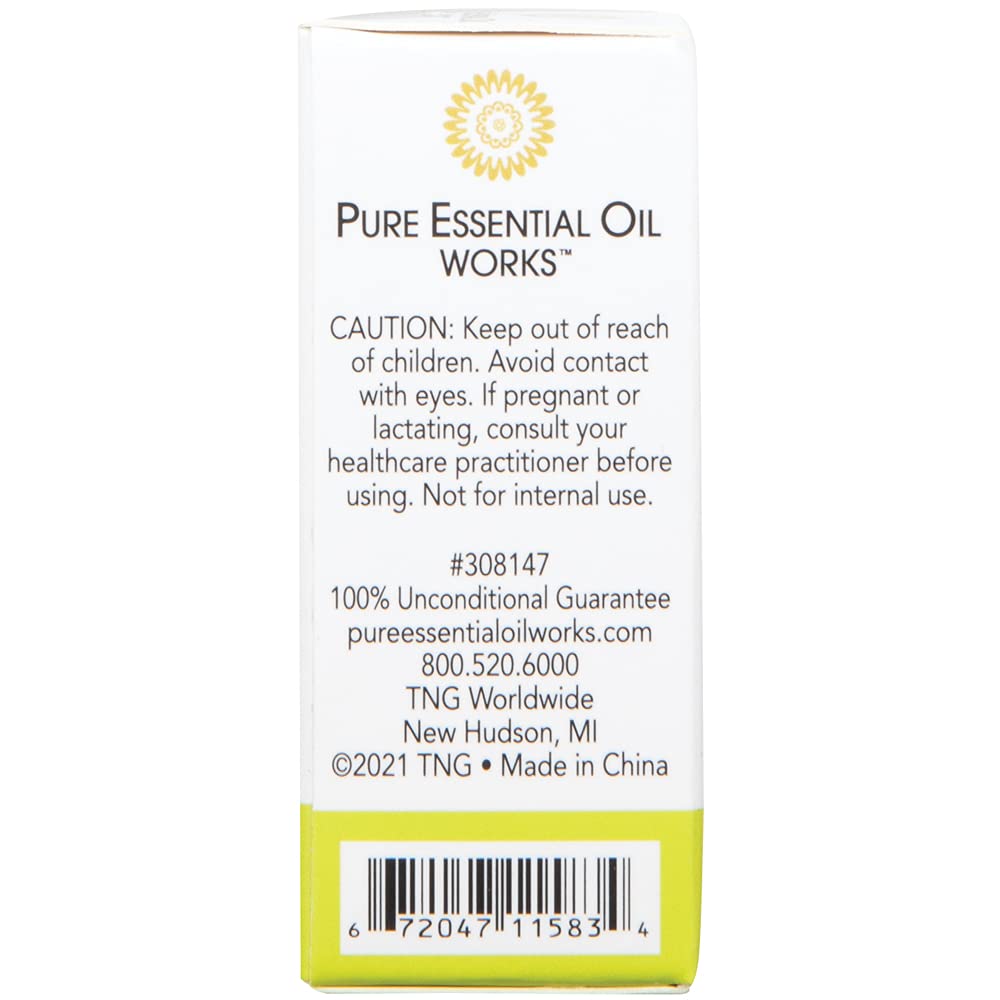 Pure Essential Oil Works Lemongrass Oil, 100% Pure, Natural, Paraben-Free and Therapeutic Grade with Euro-Style Dropper, 0.33 Ounces