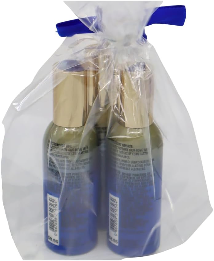 Bath & Body Works OCEAN Concentrated Room Spray Gift Set with a Blue Bow for Holiday 1.5 oz – Pack of 3