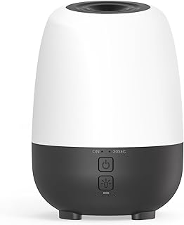 SPLITSKY 150ML Rechargeable Battery Powered Essential Oil Diffuser, 7-Hour Run time, 7-Color LED Lights, Cordless Portable Aromatherapy Diffuser for Home, Office, Travel (Black)