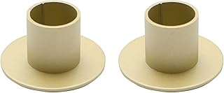 2 Pcs Gold Iron Candle Holder for Taper Candles, Wedding, Dinning, Party Decoration (Gold)