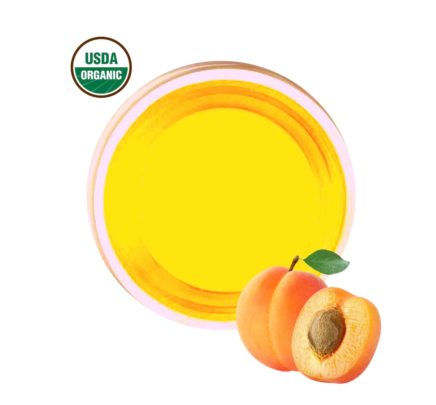 Apricot Kernel Oil- USDA Organic Cold Pressed Unrefined (16 oz)