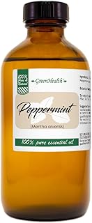 GreenHealth Japanese Peppermint Essential Oil – 8 fl oz – 100% Pure & Uncut – Strong Menthol Aroma – Steam-Distilled
