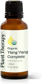 Plant Therapy Organic Ylang Ylang Complete Essential Oil 30 mL (1 oz), 100% Pure, USDA Certified Organic, Undiluted, Sensual Aromatherapy and Natural Skin Care