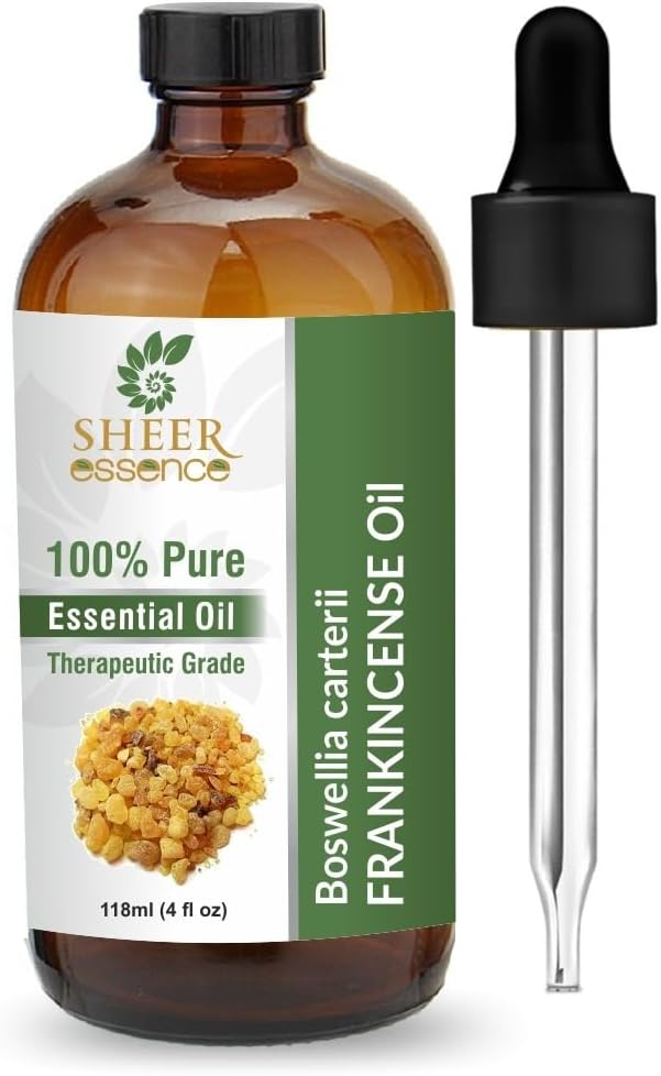 Frankincense Essential Oil 118 ML (4 Fl. Oz) | 100% Pure Natural Undiluted Uncut Therapeutic Grade Boswellia Carteri Essential Oil