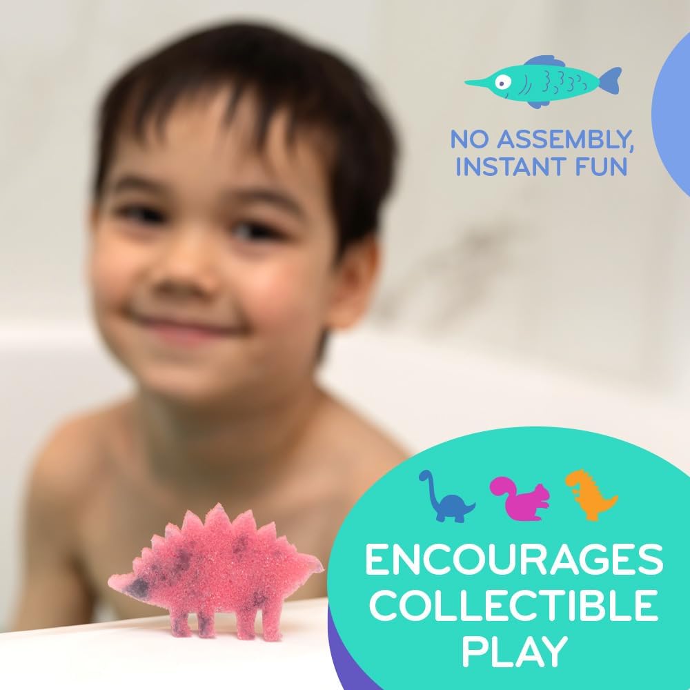 Mobi Little Whale Bath Bombs for Kids 7-Pack, Bath Bombs with Toys Inside, Tropical Fruity Scents, Skin-Friendly & Non-GMO, Fun Color Fizzies for Toddlers