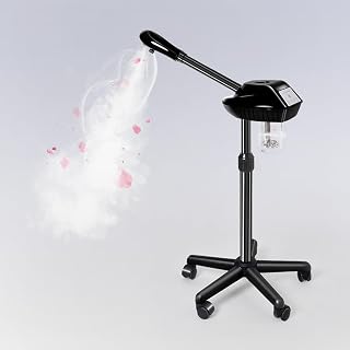 Retain time Facial Steamer, Face Steamer on on Wheels with More Steam, Adjustable Height for Face Steamer Suitable for Personal Home and Professional Personal Care Places，Moisturizing and Hydrating.